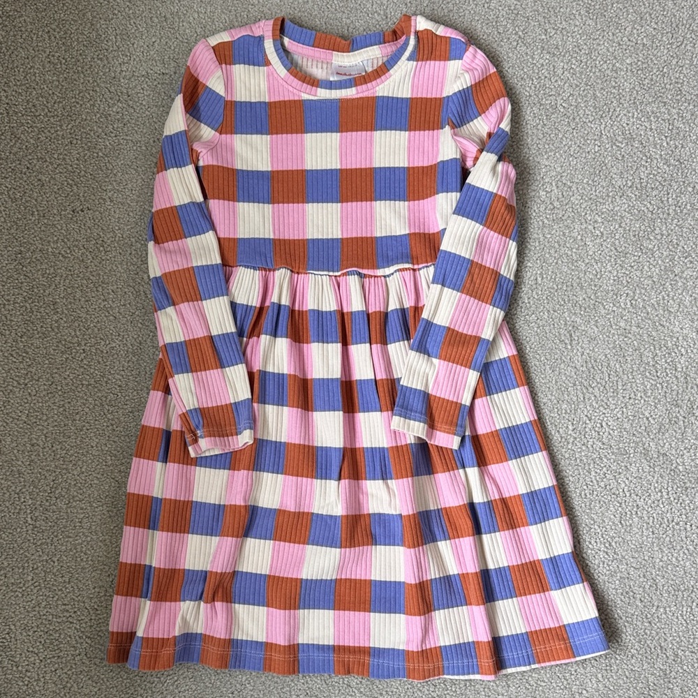 Hanna Andersson Pink and Blue Checkered Dress